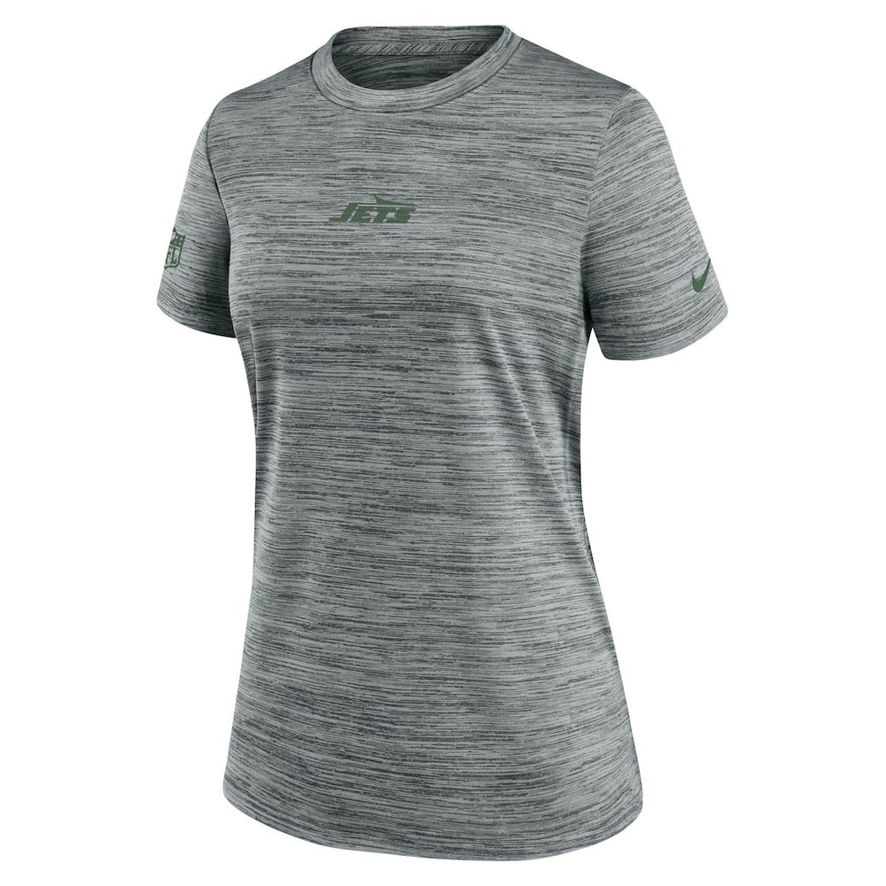 New York Jets Women's Sideline Velocity Dri-FIT T-Shirt Gray