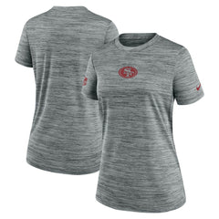 San Francisco 49ers Women's Sideline Velocity Dri-FIT T-Shirt Gray