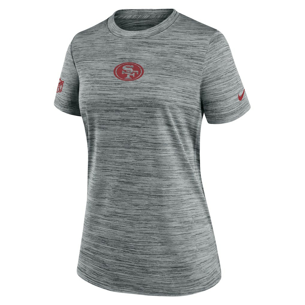 San Francisco 49ers Women's Sideline Velocity Dri-FIT T-Shirt Gray
