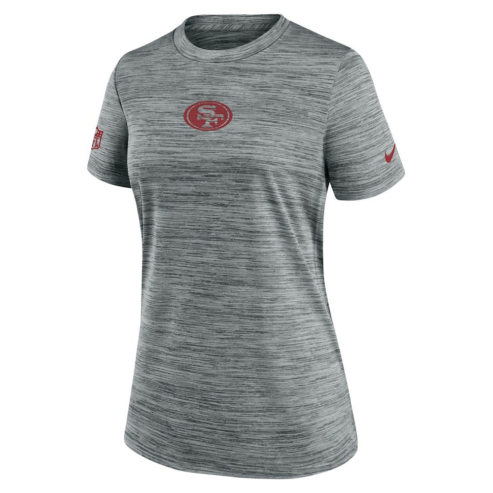 San Francisco 49ers Women's Sideline Velocity Dri-FIT T-Shirt Gray