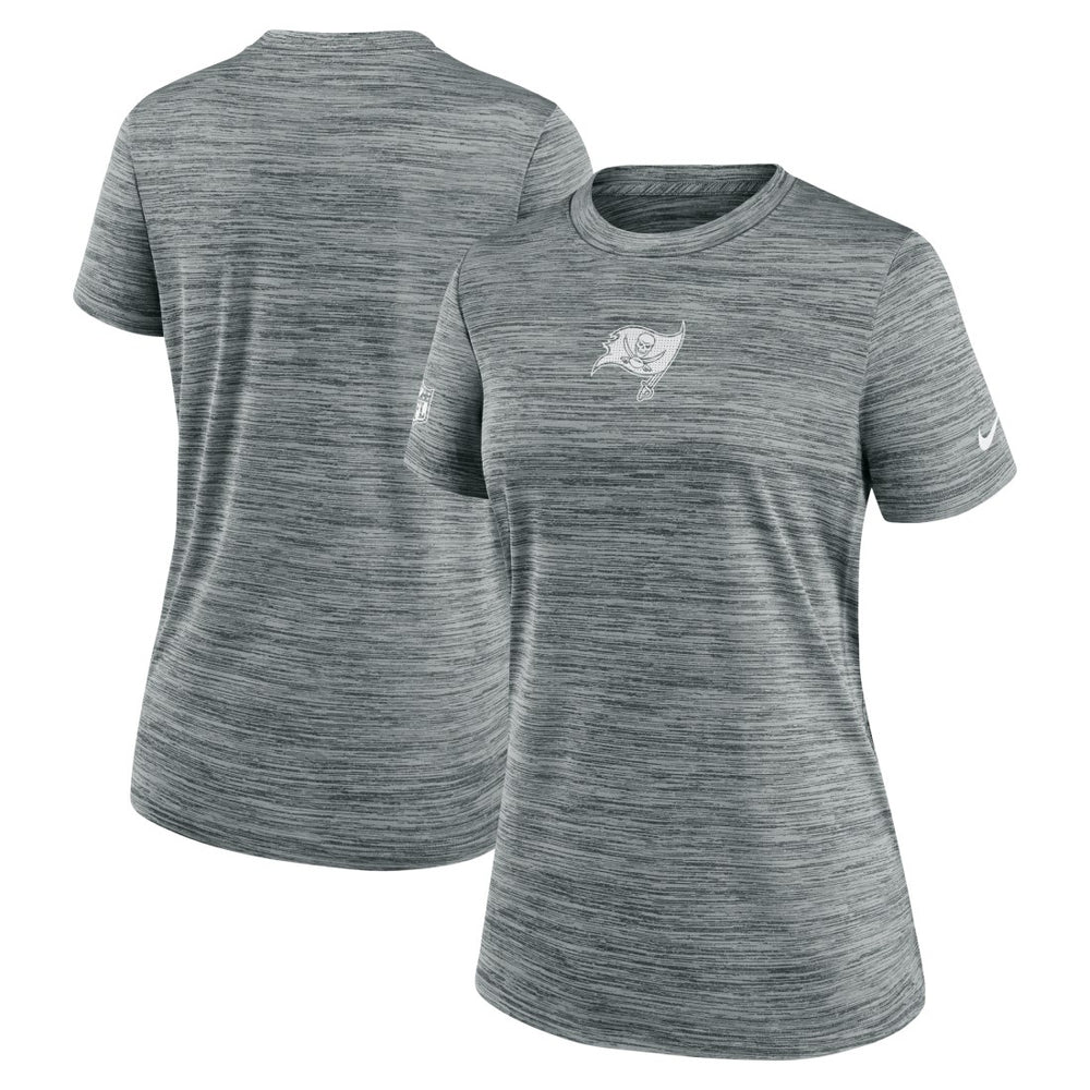Tampa Bay Buccaneers Women's Sideline Velocity Dri-FIT T-Shirt Gray