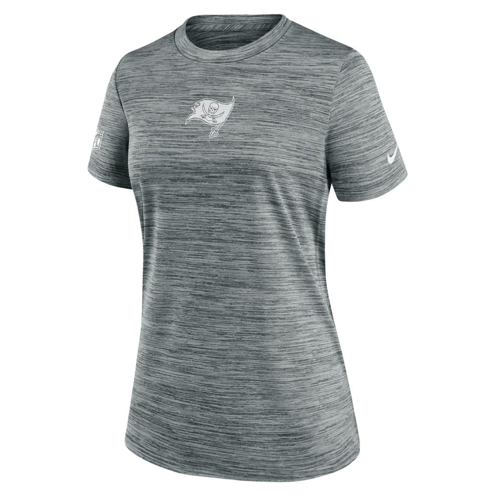 Tampa Bay Buccaneers Women's Sideline Velocity Dri-FIT T-Shirt Gray