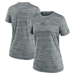 Denver Broncos Women's Sideline Velocity Dri-FIT T-Shirt Gray