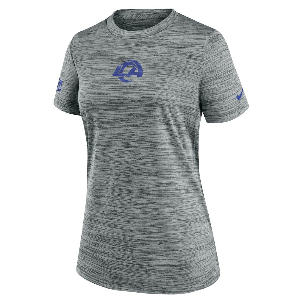 Los Angeles Rams Women's Sideline Velocity Dri-FIT T-Shirt Gray