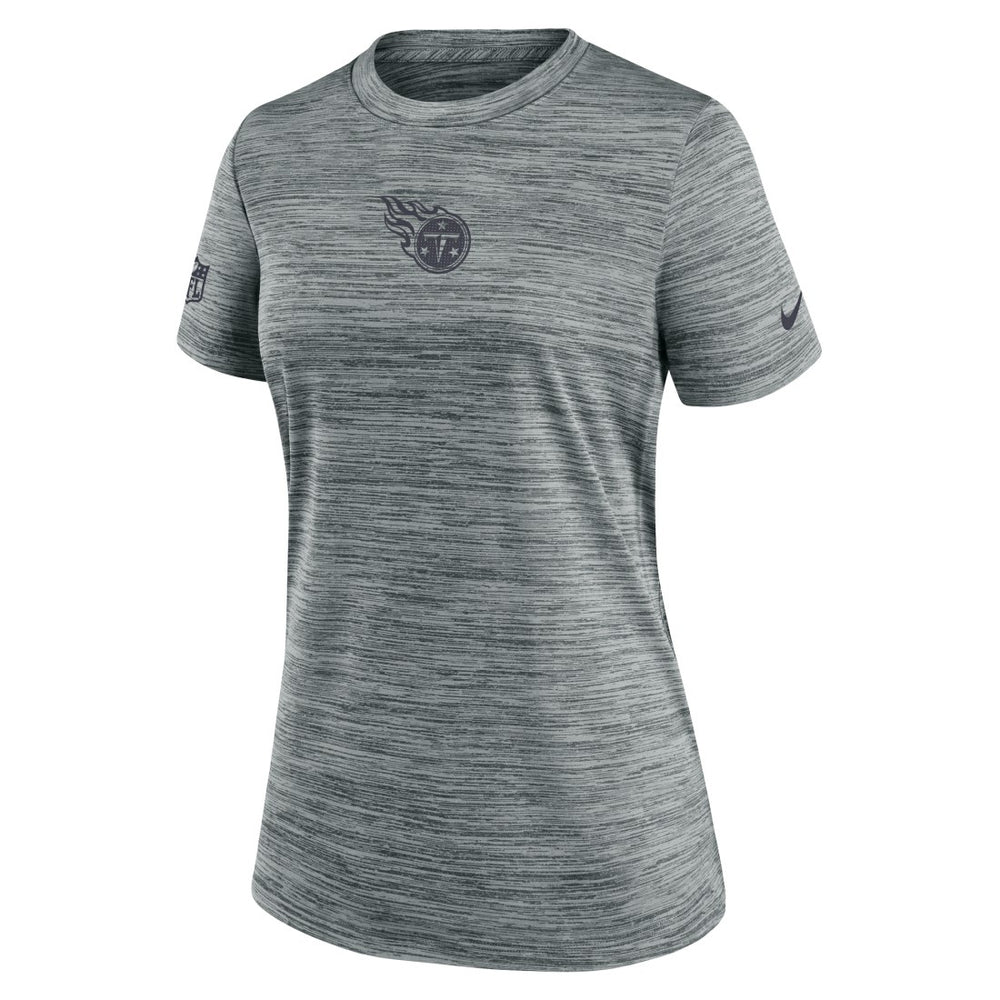 Tennessee Titans Women's Sideline Velocity Dri-FIT T-Shirt Gray