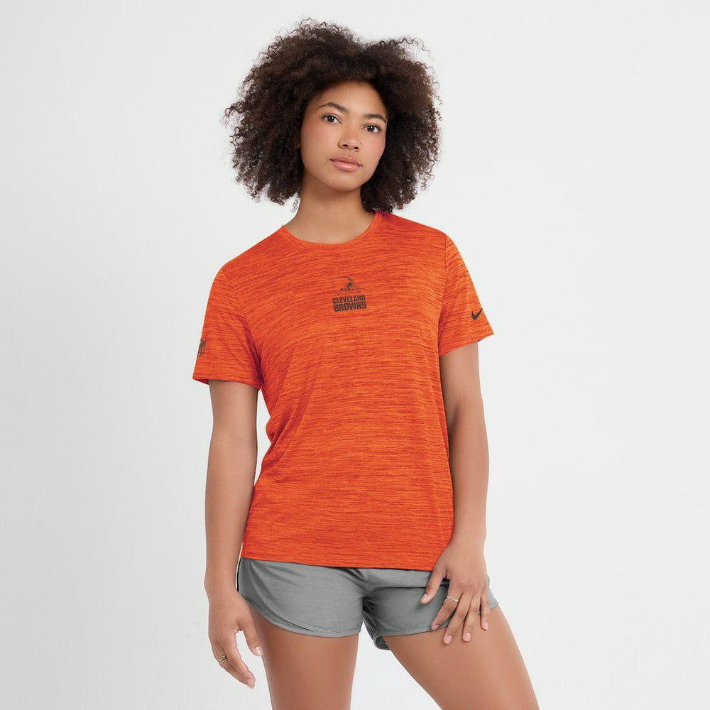 Cleveland Browns Women's Sideline Velocity Dri-FIT T-Shirt Orange