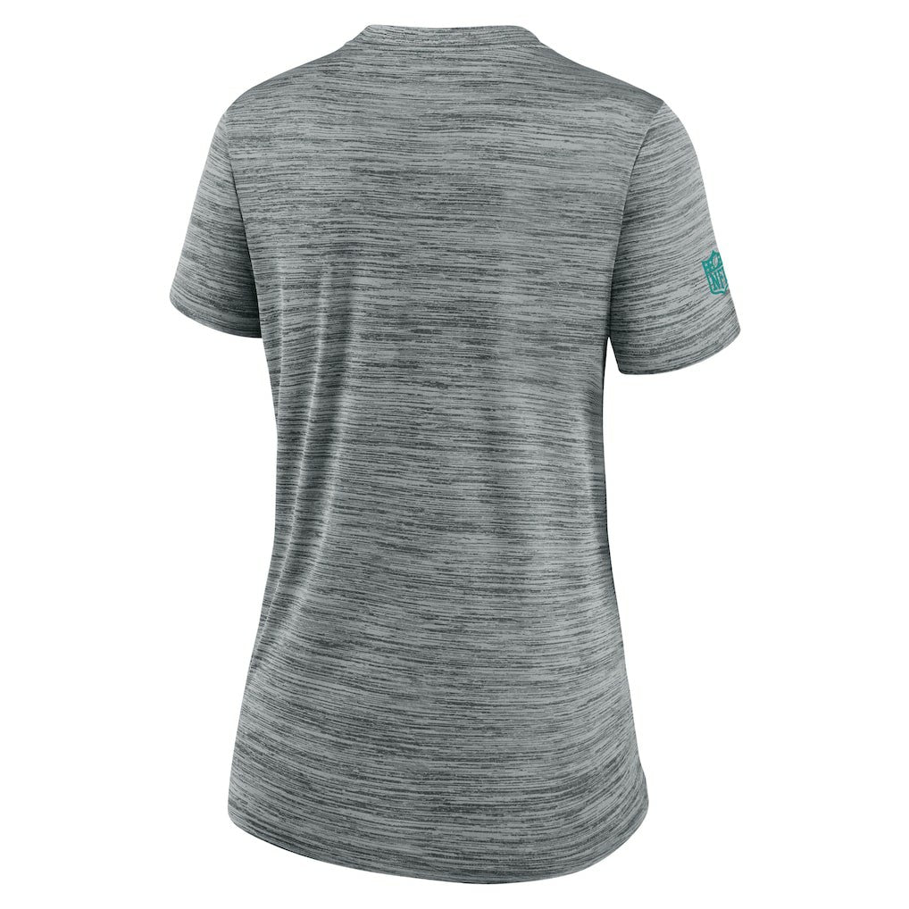 Miami Dolphins Women's Sideline Velocity Dri-FIT T-Shirt Gray