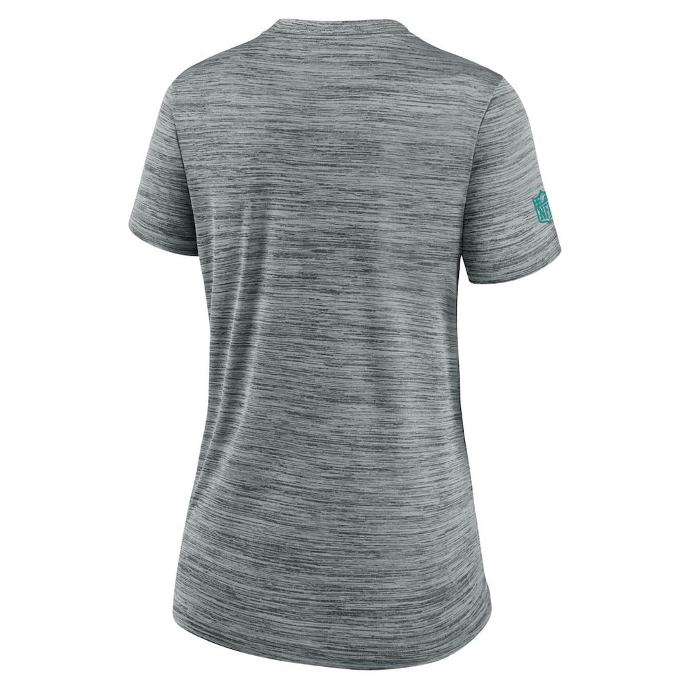 Miami Dolphins Women's Sideline Velocity Dri-FIT T-Shirt Gray