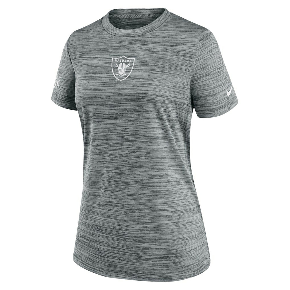 Las Vegas Raiders Women's Sideline Velocity Dri-FIT T-Shirt Gray
