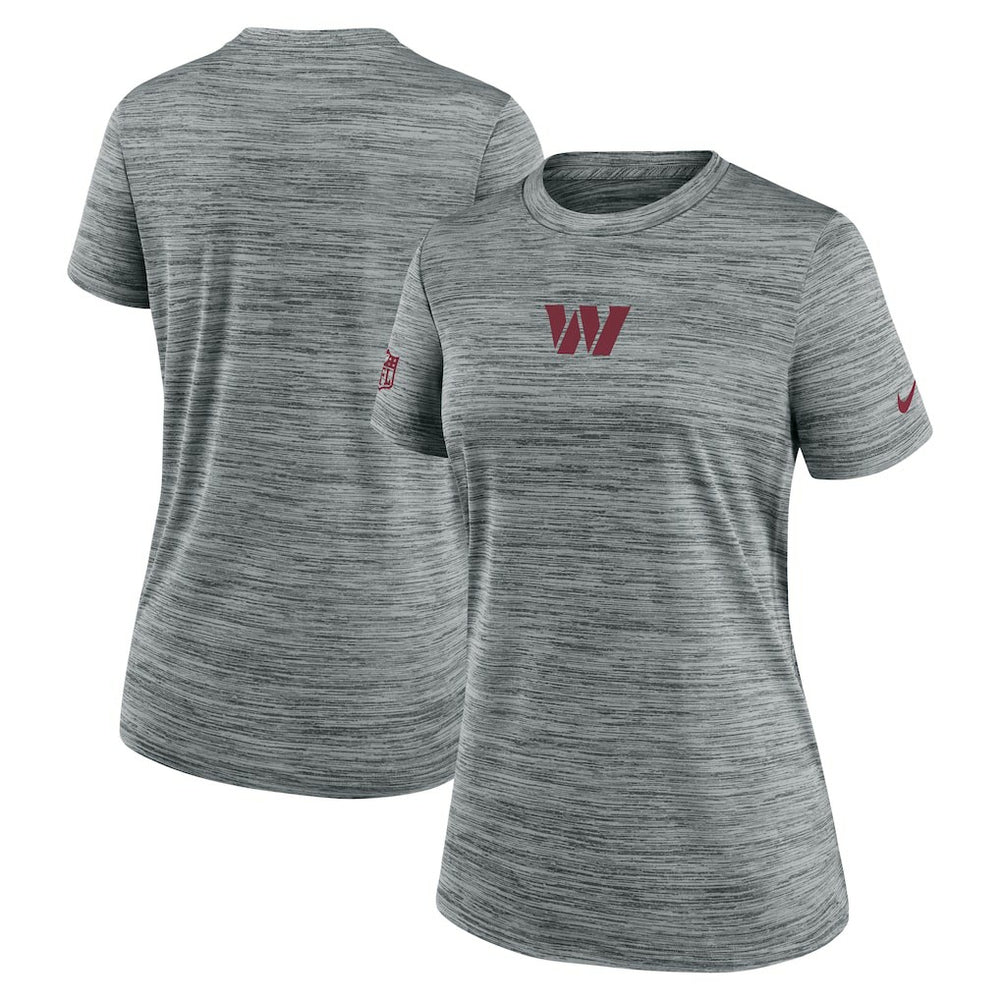 Washington Commanders Women's Sideline Velocity Dri-FIT T-Shirt Gray