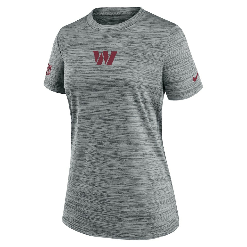 Washington Commanders Women's Sideline Velocity Dri-FIT T-Shirt Gray
