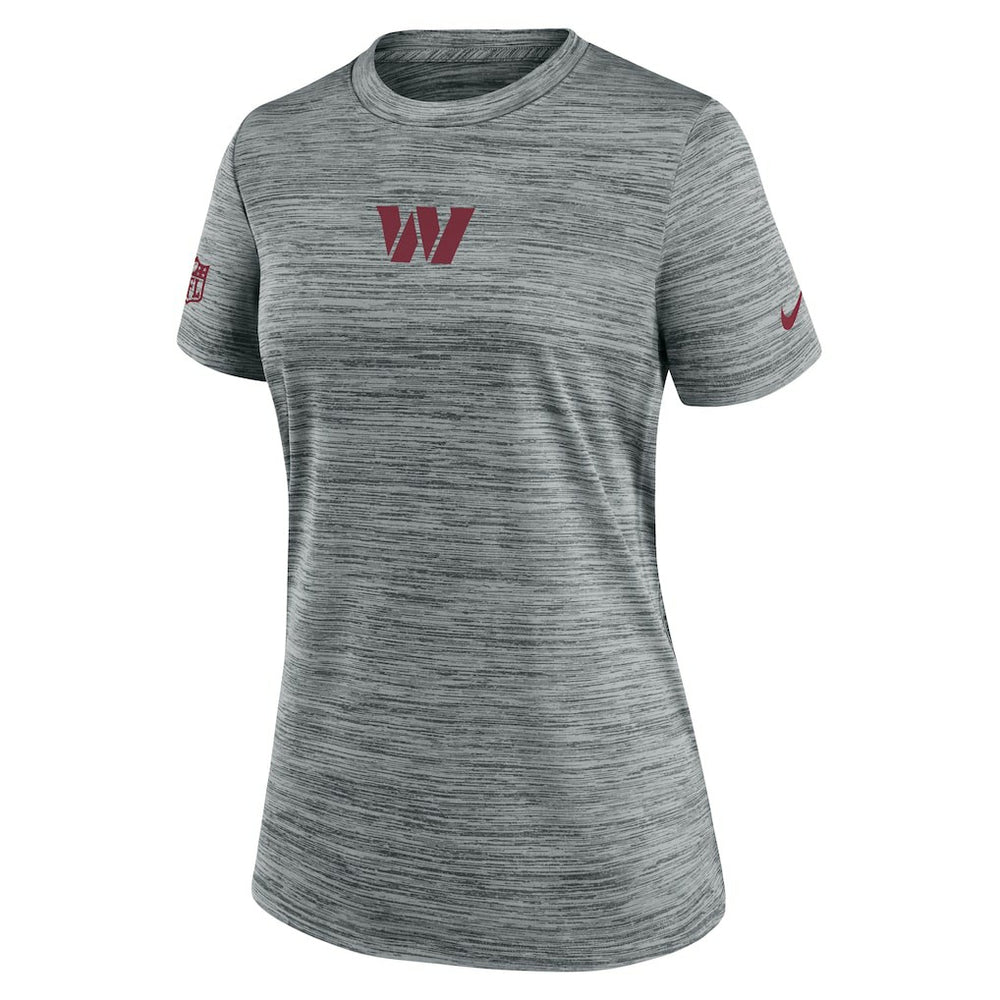 Washington Commanders Women's Sideline Velocity Dri-FIT T-Shirt Gray