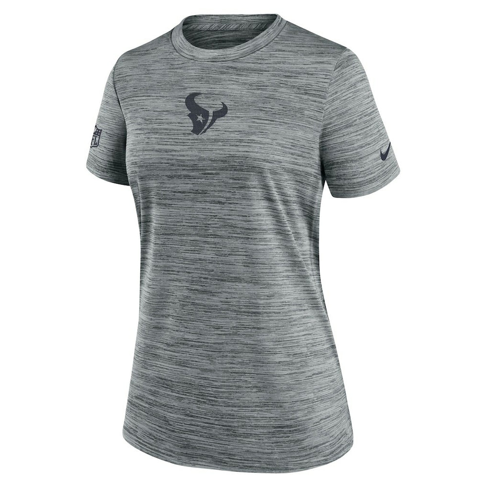 Houston Texans Women's Sideline Velocity Dri-FIT T-Shirt Gray
