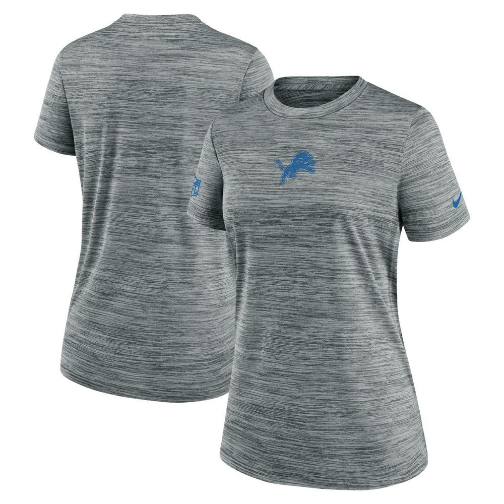 Detroit Lions Women's Sideline Velocity Dri-FIT T-Shirt Gray
