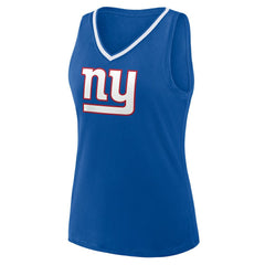 New York Giants Logo Athletic Women's Stellar Win V-Neck Tank Top Royal