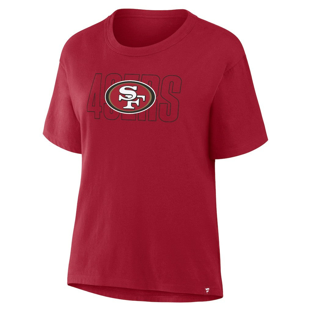 San Francisco 49ers Women's Line Em Up T-Shirt Scarlet