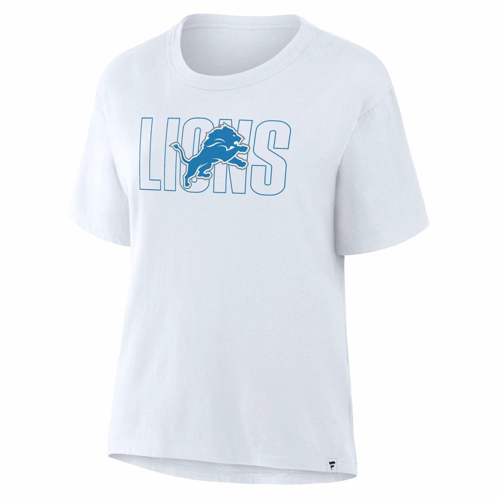 Detroit Lions Women's Line Em Up T-Shirt Ash