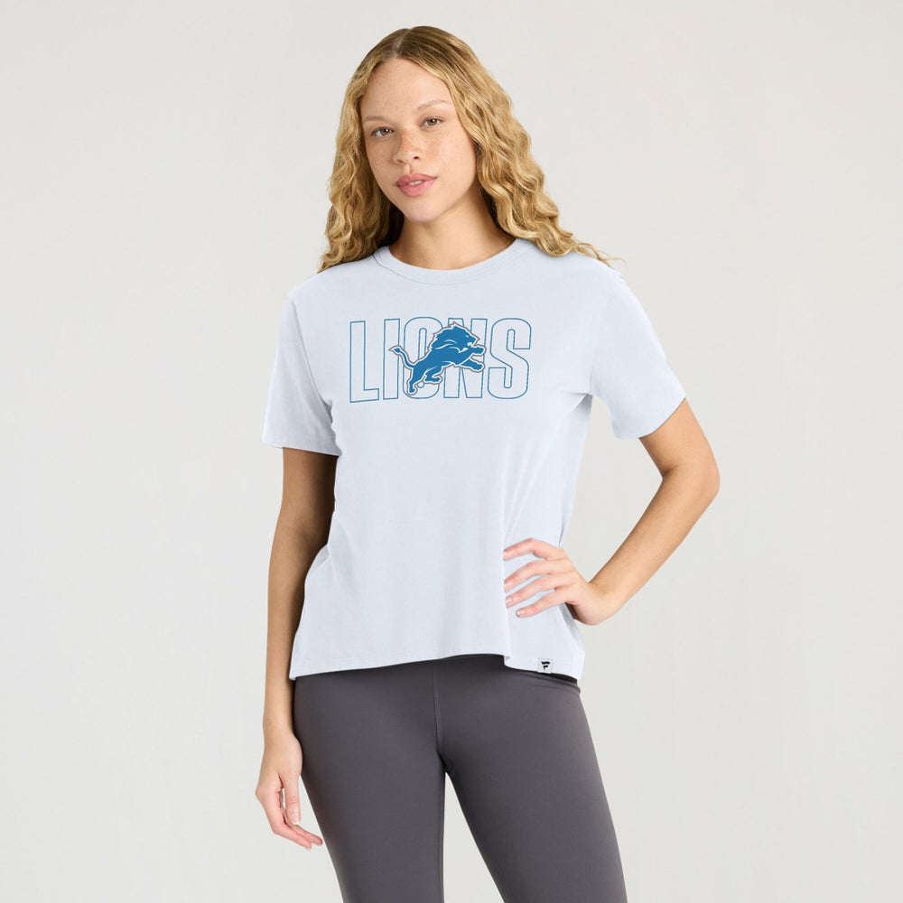 Detroit Lions Women's Line Em Up T-Shirt Ash