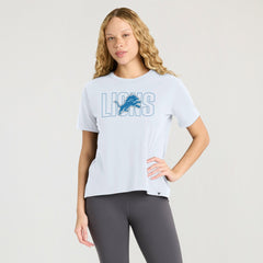 Detroit Lions Women's Line Em Up T-Shirt Ash
