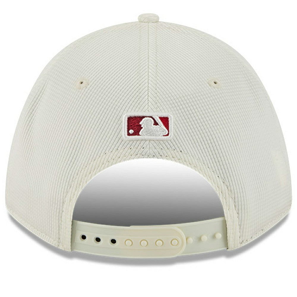 Los Angeles Angels New Era City Connect Batting Practice 9FORTY M-Crown Adjustable Hat - Cream/Red Hats