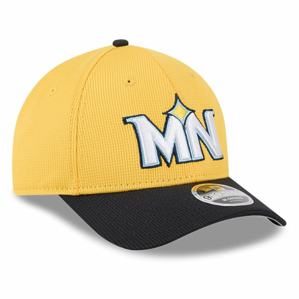Minnesota Twins New Era City Connect Batting Practice 9FORTY M-Crown Adjustable Hat - Yellow/Black Hats