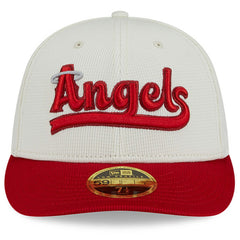 Los Angeles Angels New Era City Connect Batting Practice Low Profile 59FIFTY Fitted Hat - Cream/Red Hats