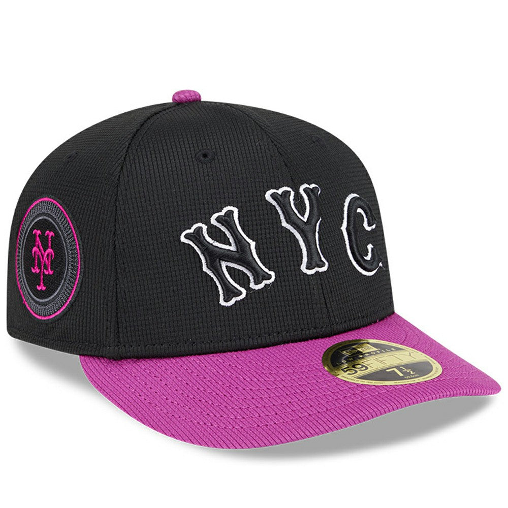 New York Mets New Era City Connect Batting Practice Low Profile 59FIFTY Fitted Hat - Charcoal/Purple Hats