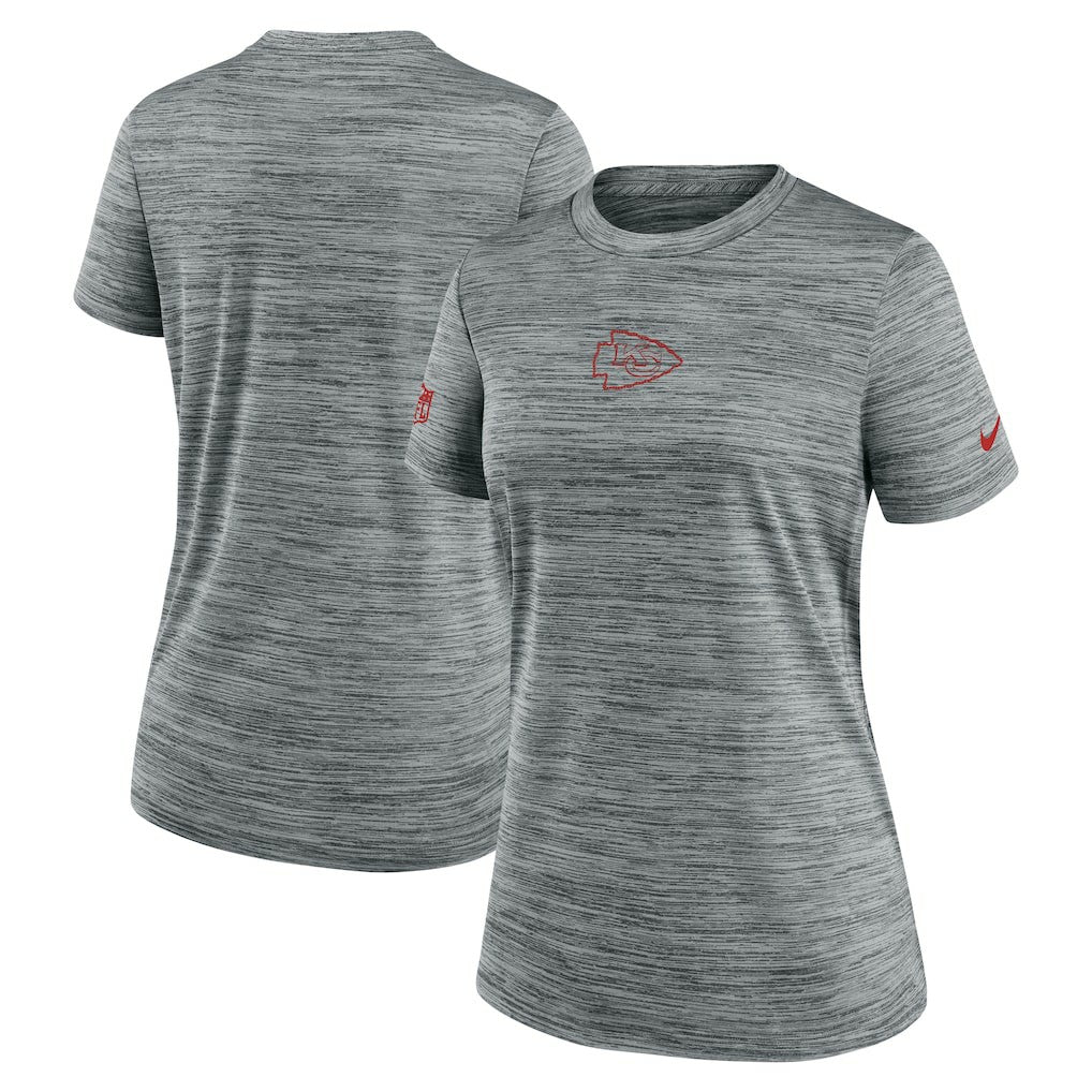 Kansas City Chiefs Women's Sideline Velocity Dri-FIT T-Shirt Gray