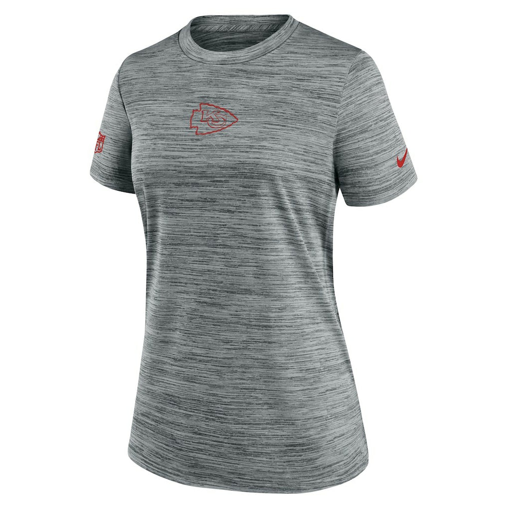 Kansas City Chiefs Women's Sideline Velocity Dri-FIT T-Shirt Gray
