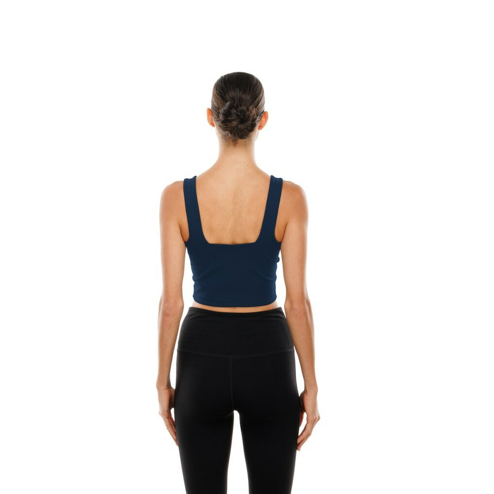 Dallas Cowboys New Era Women's Reversible Cropped Sport Classics Tank Top Navy/Gray