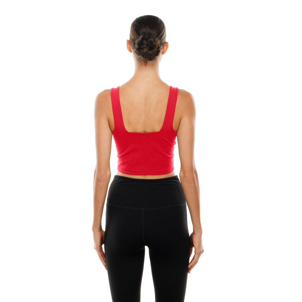 Kansas City Chiefs New Era Women's Reversible Cropped Sport Classics Tank Top Red/Black
