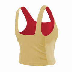 San Francisco 49ers New Era Women's Reversible Cropped Sport Classics Tank Top Scarlet/Black