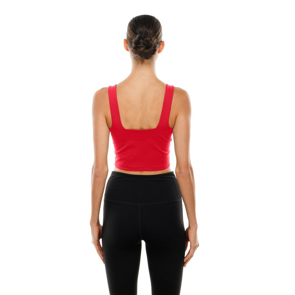 San Francisco 49ers New Era Women's Reversible Cropped Sport Classics Tank Top Scarlet/Black