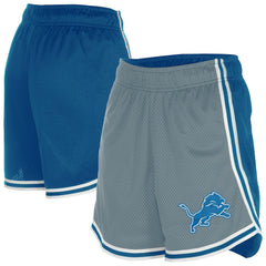 Detroit Lions New Era Women's Sport Classics Mesh Shorts Silver/Blue