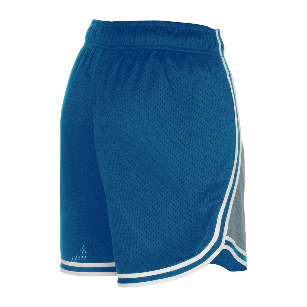 Detroit Lions New Era Women's Sport Classics Mesh Shorts Silver/Blue