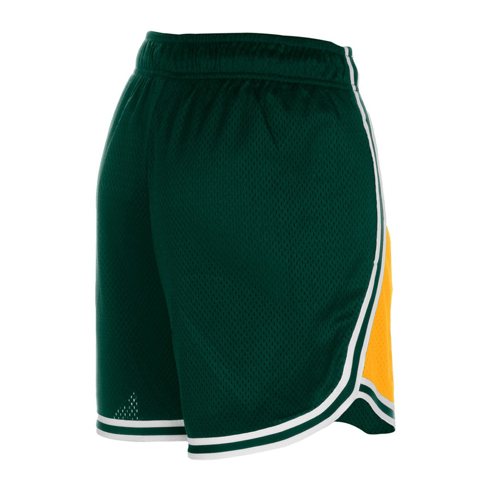 Green Bay Packers New Era Women's Sport Classics Mesh Shorts Gold/Green