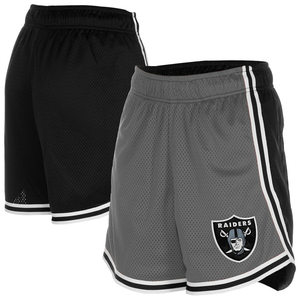 Las Vegas Raiders New Era Women's Sport Classics Mesh Shorts Silver/Black