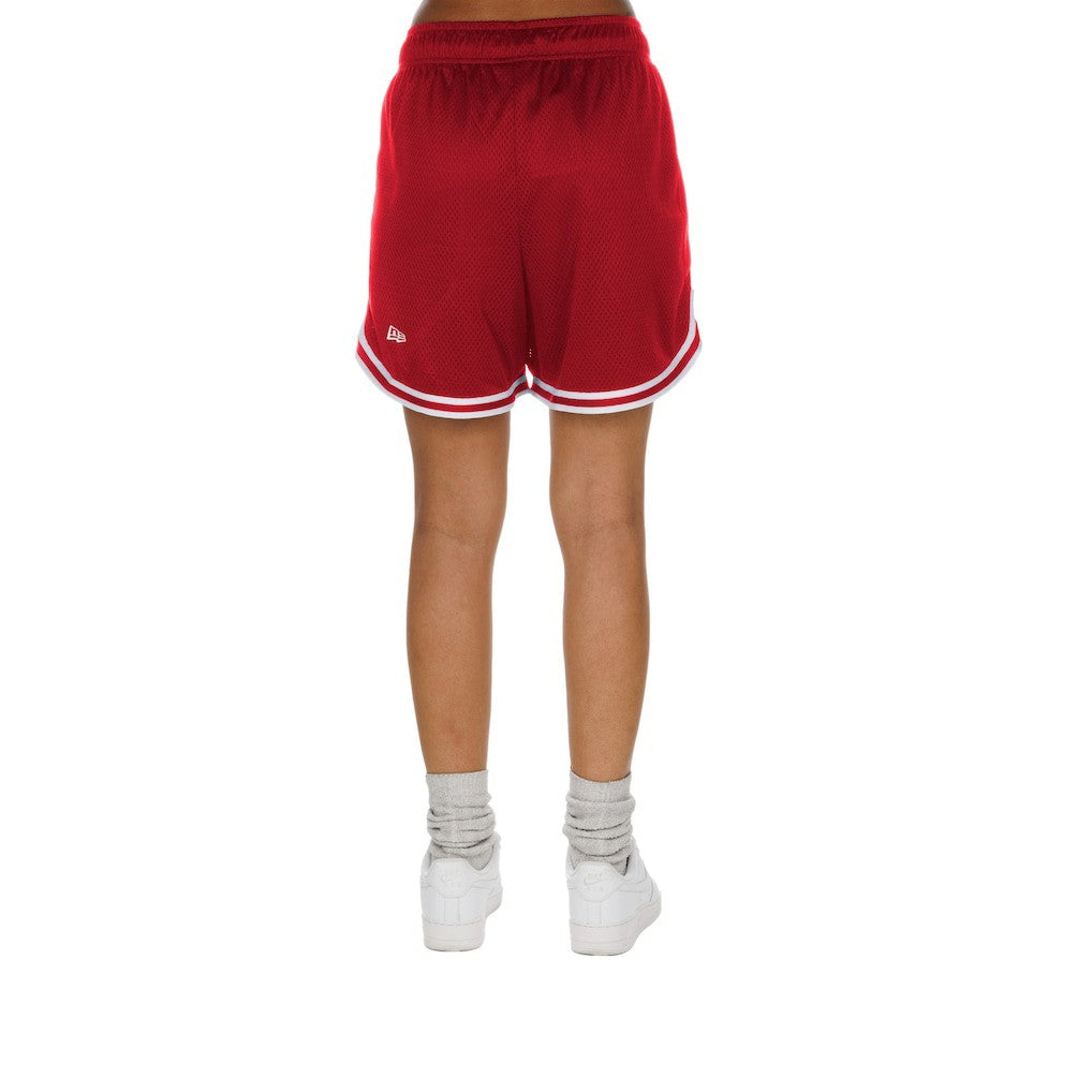 San Francisco 49ers New Era Women's Throwback Sport Classics Mesh Shorts Gold/Scarlet