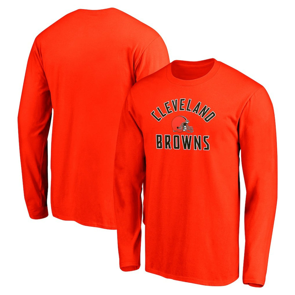 Cleveland Browns Team Arc Knockout Long Sleeve T-Shirt Orange
