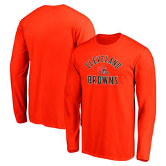 Cleveland Browns Team Arc Knockout Long Sleeve T-Shirt Orange
