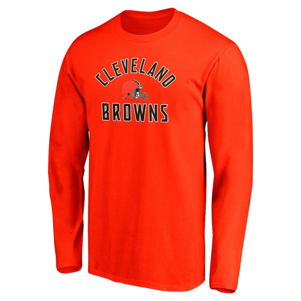 Cleveland Browns Team Arc Knockout Long Sleeve T-Shirt Orange