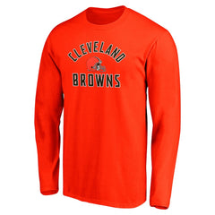 Cleveland Browns Team Arc Knockout Long Sleeve T-Shirt Orange
