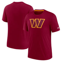 Washington Commanders Playback Logo Tri-Blend T-Shirt Burgundy