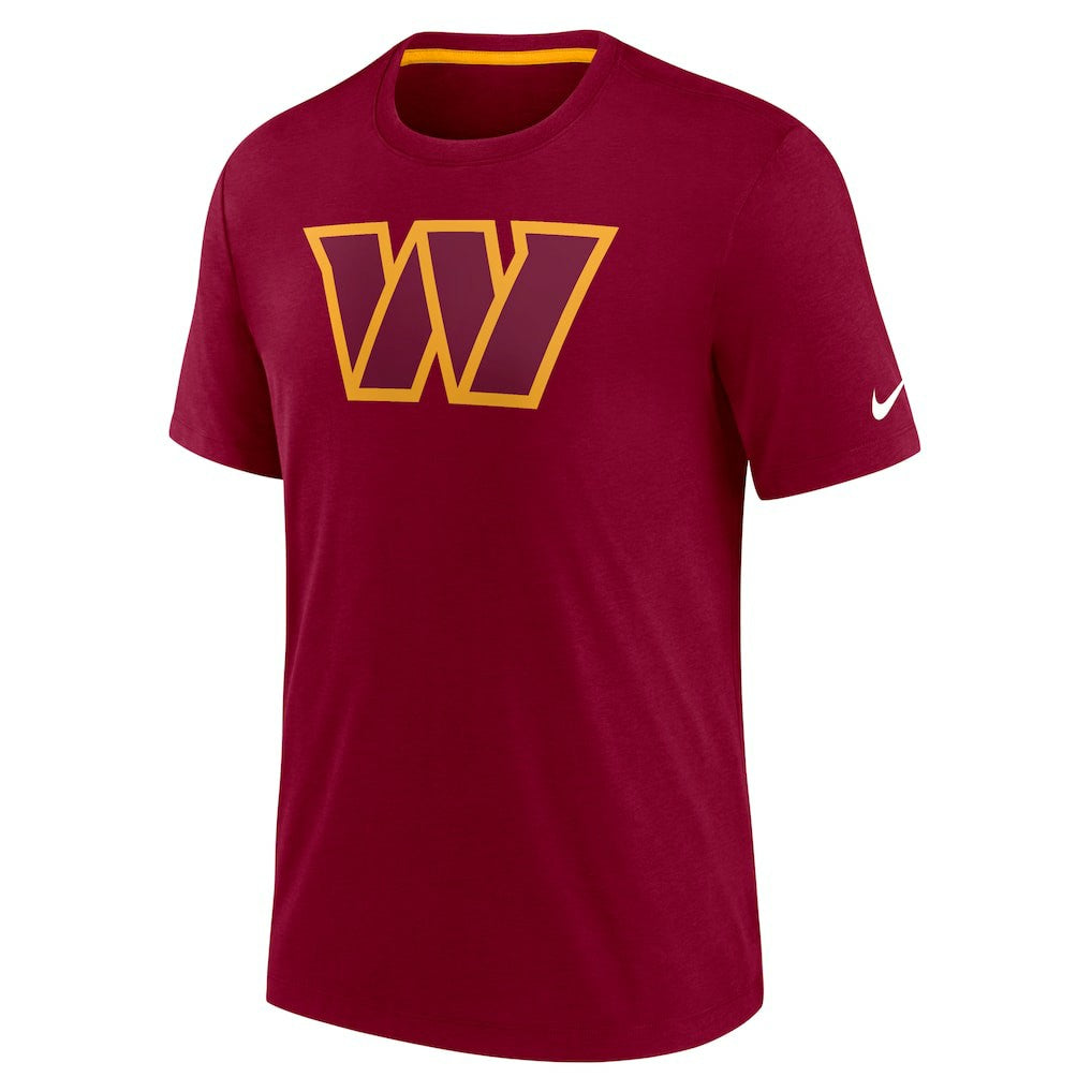 Washington Commanders Playback Logo Tri-Blend T-Shirt Burgundy