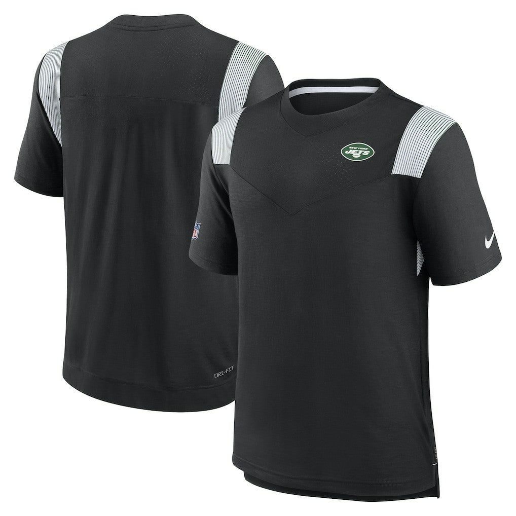 New York Jets Sideline Tonal Logo Performance Player T-Shirt Black