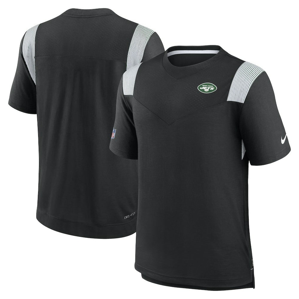 New York Jets Sideline Tonal Logo Performance Player T-Shirt Black