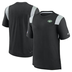 New York Jets Sideline Tonal Logo Performance Player T-Shirt Black