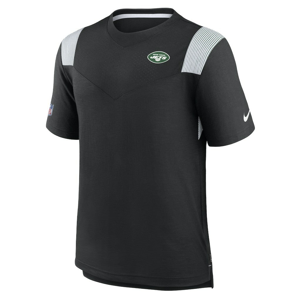 New York Jets Sideline Tonal Logo Performance Player T-Shirt Black