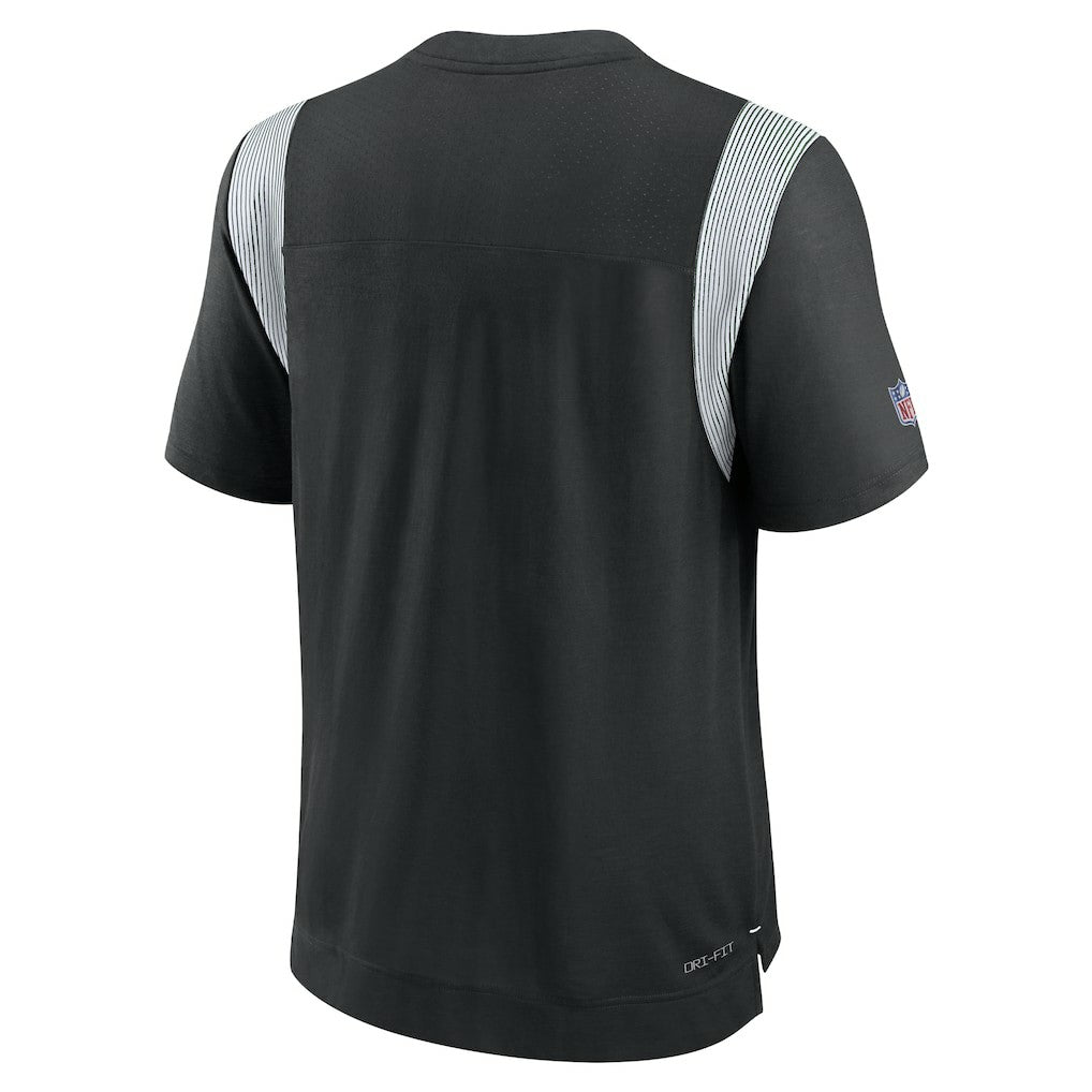 New York Jets Sideline Tonal Logo Performance Player T-Shirt Black