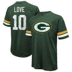 Jordan Love Green Bay Packers Majestic Threads Name & Number Oversize Fit T-Shirt Green